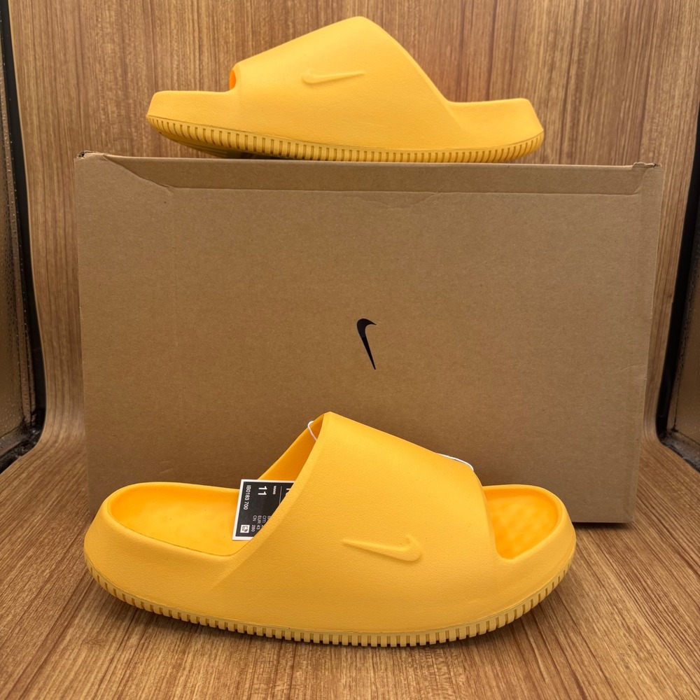 Nike Calm Slide 2.0 Mens 10 Womens 11 Topaz Gold Yellow IB0183-700 Foam Sandal